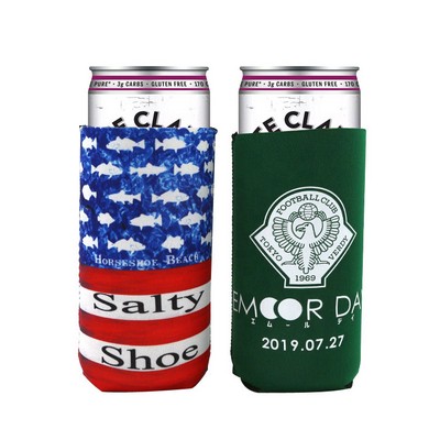 12 Oz. Full-Color Slim Seltzer Coolie